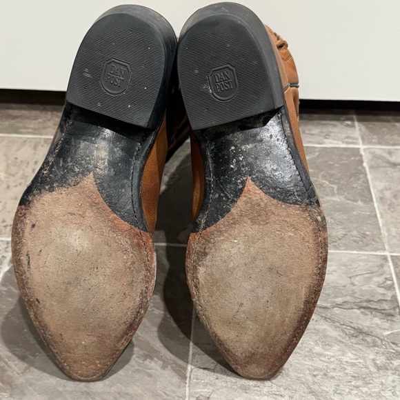 Dan Post Vintage Brown Western Leather Cowboy Boots Sz 8 Phoenix 26644 - Picture 10 of 13